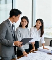  商务人士办公室讨论工作(1)7229#竖屏 	 