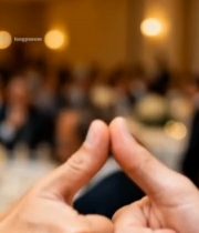  商务场合两人碰拳素材6395#竖屏 	 