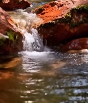  山间溪流与红石景观2446#竖屏 	 