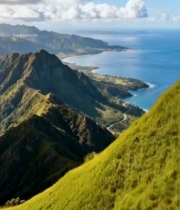  山海风光蜿蜒公路全景1171#竖屏 	 