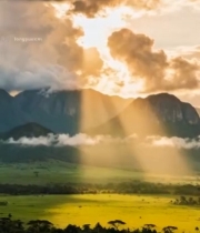  山间草原日出阳光洒落景象2123#竖屏 	 