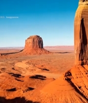  沙漠中壮观的岩石景观7557#竖屏 	 