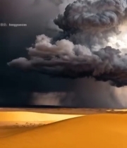  沙漠上空巨大积雨云景观1380#竖屏 	 