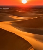  沙漠夕阳全景265#竖屏 	 