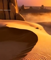  沙漠日落自然风光30#竖屏 	 