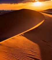  沙漠日落沙丘景观(1)4468#竖屏 	 
