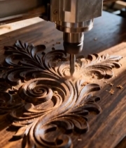  机器雕刻木质花纹素材4237#竖屏 	 