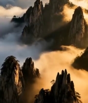  黄山云海自然风光(2)5159#竖屏 	 