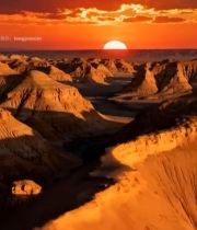  荒漠日落自然风光素材5637#竖屏 	 