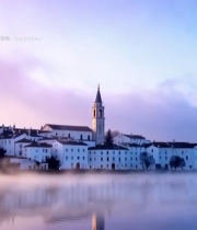  湖畔小镇晨景(1)2603#竖屏 	 