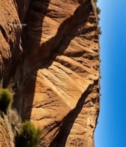  红色岩壁自然风光2061#竖屏 	 