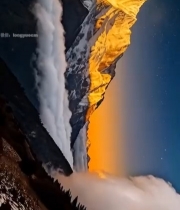  日照金山自然风光3275#竖屏 	 