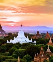  日落时分佛塔景观(2)6904#竖屏 	 