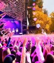  人群伸手互动场景5812#竖屏 	 