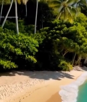  热带海滩海洋自然风光6820#竖屏 	 