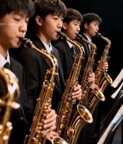  青少年演奏萨克斯6723#竖屏 	 