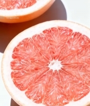  切开的红心柚特写画面7836#竖屏 	 