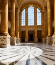  欧式室内大厅建筑场景4545#竖屏 	 