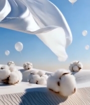  飘扬白布下的棉花场景893#竖屏 	 