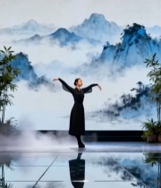  女子舞台演绎古风舞蹈3451#竖屏 	 