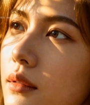  女性面部特写3114#竖屏 	 
