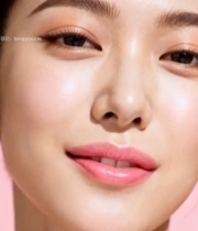  女性微笑特写美容素材4791#竖屏 	 