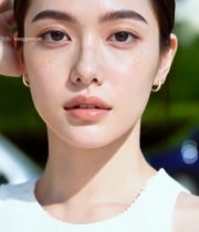  女性面部特写(1)5830#竖屏 	 