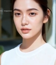  女性脸部特写(1)793#竖屏 	 