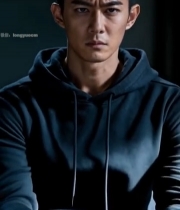  男子面部特写172#竖屏 	 