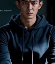  男子面部特写172#竖屏 	 