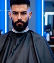  男士理发店发型特写4681#竖屏 	 