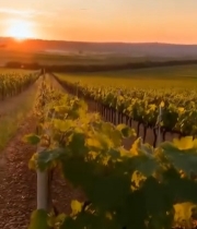  木桌上的树莓与日落背景7031#竖屏 	 