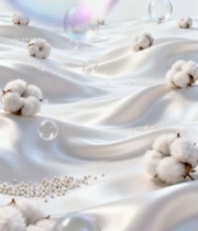  棉花与丝绸及气泡场景素材1065#竖屏 	 