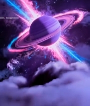  梦幻紫色星球宇宙素材4687#竖屏 	 