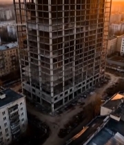  烂尾高楼航拍全景4353#竖屏 	 