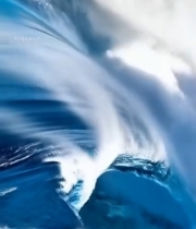  蓝色大海翻涌的波浪2772#竖屏 	 