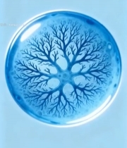  蓝色球体树状纹理元素7055#竖屏 	 