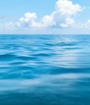  蓝色大海与蓝天白云景象5029#竖屏 	 