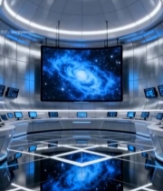  科技感演播室场景6176#竖屏 	 