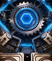  科技感机械装置特写7828#竖屏 	 