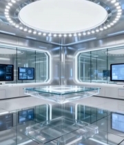  科技感室内演播室场景7732#竖屏 	 