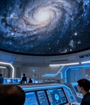  科幻控制室观星场景素材2103#竖屏 	 