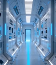  科幻风格未来感科技隧道(1)7633#竖屏 	 