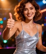  酒吧女竖大拇指6105#竖屏 	 