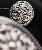  金属雕刻花纹特写2058#竖屏 	 