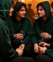  酒吧内年轻人聚会聊天场景6807#竖屏 	 