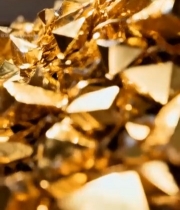  金色晶体微距特写2232#竖屏 	 