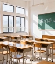  教室黑板写有我们毕业啦场景3904#竖屏 	 