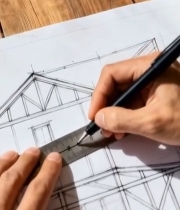  建筑师手绘房屋设计图7327#竖屏 	 