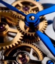  机械手表内部齿轮特写(1)3077#竖屏 	 